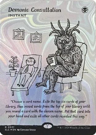 Demonic Consultation (Halo Foil) (SLC-031) [Secret Lair] Countdown Kit Foil MTG Single Wizards of the Coast