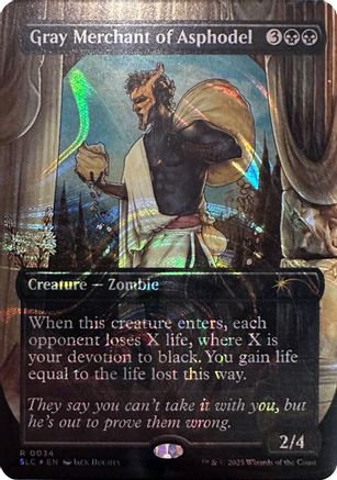 Gray Merchant of Asphodel (Halo Foil) (SLC-034) [Secret Lair] Countdown Kit Foil MTG Single Secret Lair Countdown Kit