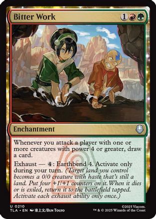 Bitter Work (TLA-210) [Avatar: The Last Airbender] Foil MTG Single Wizards of the Coast