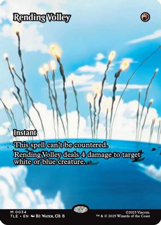 Rending Volley (Borderless) (TLE-034) [Avatar: The Last Airbender: Eternal-Legal] Foil MTG Single Wizards of the Coast