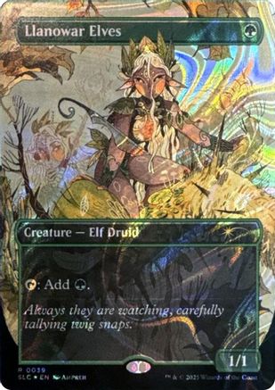 Llanowar Elves (Halo Foil) (SLC-039) [Secret Lair] Countdown Kit Foil MTG Single Secret Lair Countdown Kit