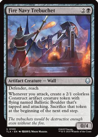 Fire Navy Trebuchet (TLA-100) [Avatar: The Last Airbender] Foil MTG Single Wizards of the Coast