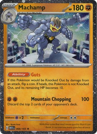 Machamp 068/165 (Cosmos Holo) Holofoil [Misc: Cards & Products] Pokemon Single Pokémon