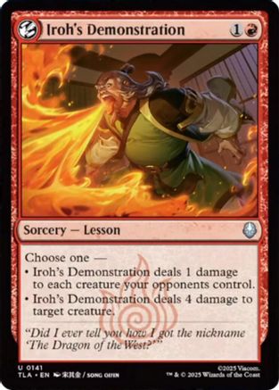 Iroh's Demonstration (TLA-141) [Avatar: The Last Airbender] Foil MTG Single Wizards of the Coast
