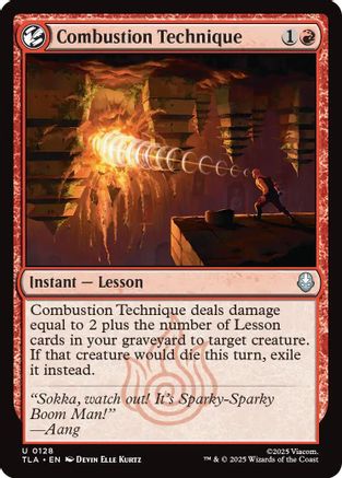 Combustion Technique (TLA-128) [Avatar: The Last Airbender] MTG Single Wizards of the Coast