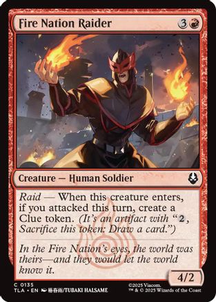 Fire Nation Raider (TLA-135) [Avatar: The Last Airbender] Foil MTG Single Wizards of the Coast
