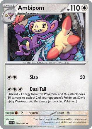Ambipom - 079/094 Reverse Holofoil [ME02 Phantasmal Flames] Pokemon Single Pokémon