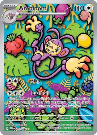 Ambipom - 107/094 Holofoil [ME02 Phantasmal Flames] Pokemon Single Pokémon