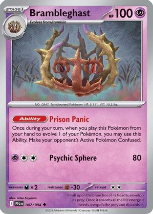 Brambleghast (47) Reverse Holofoil [ME02 Phantasmal Flames] Pokemon Single Pokémon