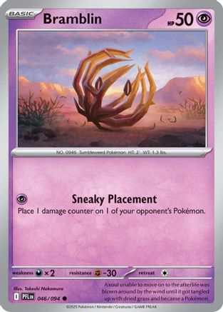Bramblin (46) Reverse Holofoil [ME02 Phantasmal Flames] Pokemon Single Pokémon