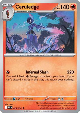 Ceruledge (20) [ME02 Phantasmal Flames] Pokemon Single Pokémon