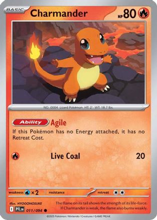 Charmander (11) [ME02 Phantasmal Flames] Pokemon Single Pokémon