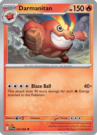 Darmanitan (16) Reverse Holofoil [ME02 Phantasmal Flames] Pokemon Single Pokémon