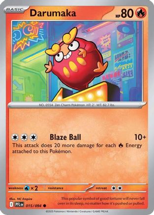 Darumaka (15) Reverse Holofoil [ME02 Phantasmal Flames] Pokemon Single Pokémon