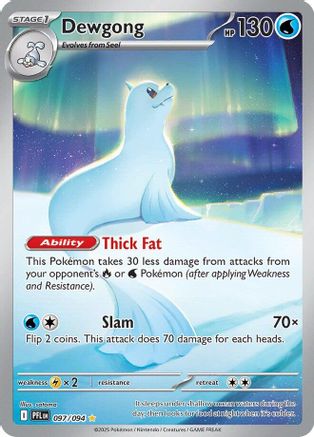 Dewgong - 097/094 Holofoil [ME02 Phantasmal Flames] Pokemon Single Pokémon