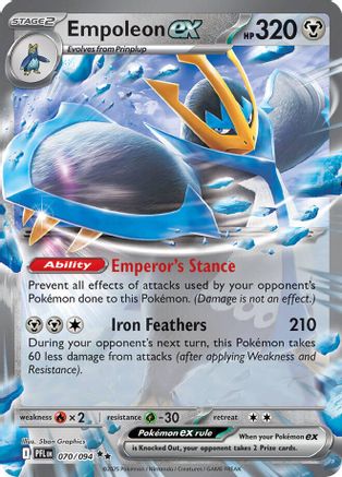 Empoleon ex - 070/094 Holofoil [ME02 Phantasmal Flames] Pokemon Single Pokémon