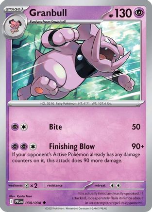 Granbull (38) Reverse Holofoil [ME02 Phantasmal Flames] Pokemon Single Pokémon