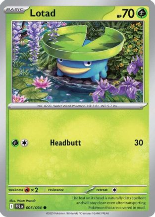 Lotad (5) [ME02 Phantasmal Flames] Pokemon Single Pokémon