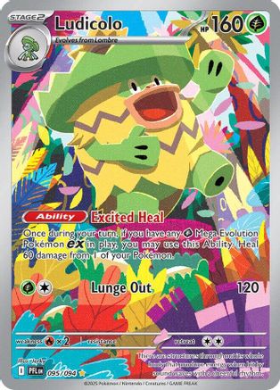 Ludicolo - 095/094 Holofoil [ME02 Phantasmal Flames] Pokemon Single Pokémon