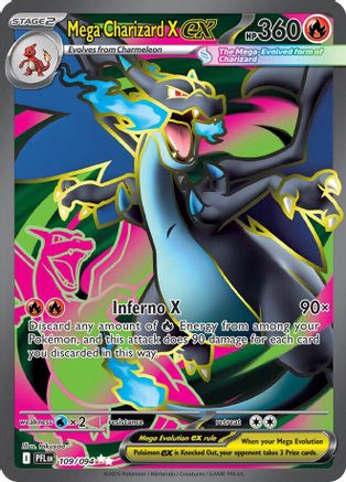 Mega Charizard X ex - 109/094 Holofoil [ME02 Phantasmal Flames] Pokemon Single Pokémon