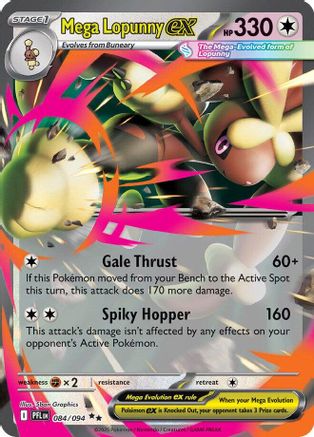 Mega Lopunny ex - 084/094 Holofoil [ME02 Phantasmal Flames] Pokemon Single Pokémon