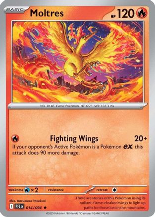 Moltres (14) Reverse Holofoil [ME02 Phantasmal Flames] Pokemon Single Pokémon