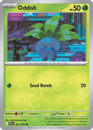 Oddish (1) Reverse Holofoil [ME02 Phantasmal Flames] Pokemon Single Pokémon