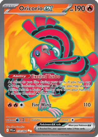 Oricorio ex - 110/094 Holofoil [ME02 Phantasmal Flames] Pokemon Single Pokémon