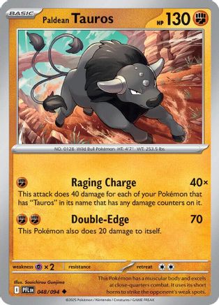 Paldean Tauros (48) Reverse Holofoil [ME02 Phantasmal Flames] Pokemon Single Pokémon
