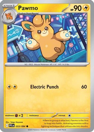 Pawmo (33) Reverse Holofoil [ME02 Phantasmal Flames] Pokemon Single Pokémon