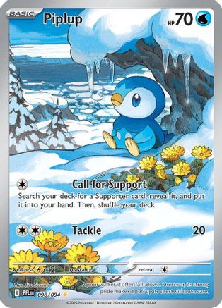 Piplup - 098/094 Holofoil [ME02 Phantasmal Flames] Pokemon Single Pokémon