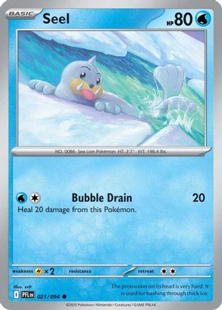Seel (21) Reverse Holofoil [ME02 Phantasmal Flames] Pokemon Single Pokémon