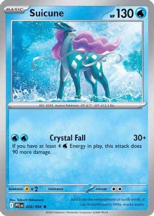 Suicune (26) Reverse Holofoil [ME02 Phantasmal Flames] Pokemon Single Pokémon