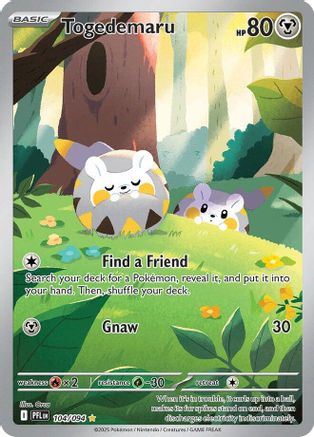 Togedemaru - 104/094 Holofoil [ME02 Phantasmal Flames] Pokemon Single Pokémon
