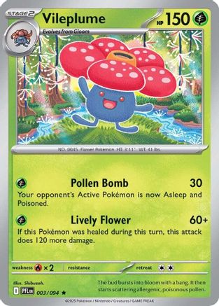 Vileplume (3) Holofoil [ME02 Phantasmal Flames] Pokemon Single Pokémon