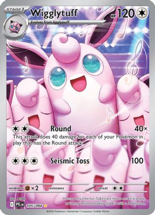 Wigglytuff - 105/094 (105) Holofoil [ME02 Phantasmal Flames] Pokemon Single Pokémon