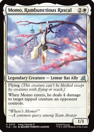 Momo, Rambunctious Rascal (0270) (TLE-270) [Avatar: The Last Airbender: Eternal-Legal] MTG Single Wizards of the Coast