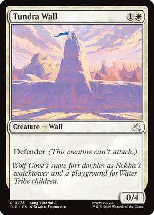 Tundra Wall (0275) (TLE-275) [Avatar: The Last Airbender: Eternal-Legal] MTG Single Wizards of the Coast