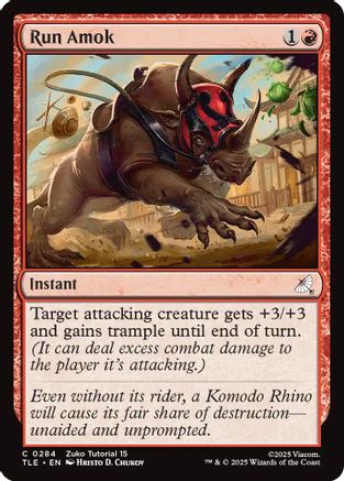 Run Amok (0284) (TLE-284) [Avatar: The Last Airbender: Eternal-Legal] MTG Single Wizards of the Coast