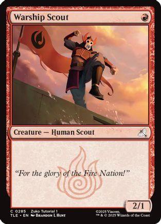 Warship scout (0285) (TLE-285) [Avatar: The Last Airbender: Eternal-Legal] MTG Single Wizards of the Coast