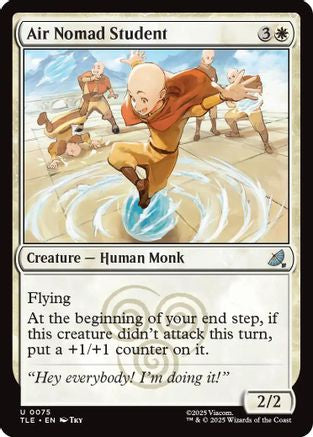 Air Nomad Student (TLE-075) [Avatar: The Last Airbender: Eternal-Legal] MTG Single Wizards of the Coast