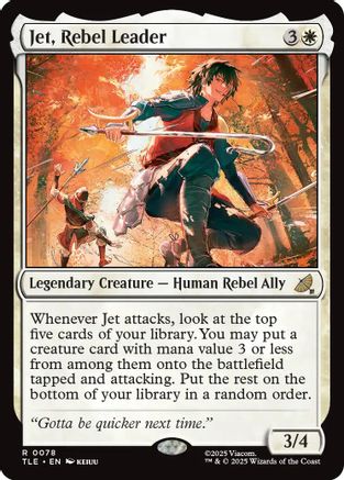 Jet, Rebel Leader (TLE-078) [Avatar: The Last Airbender: Eternal-Legal] Foil MTG Single Wizards of the Coast
