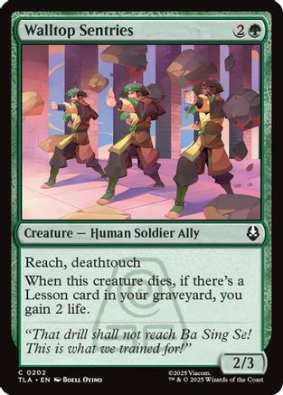 Walltop Sentries (TLA-202) [Avatar: The Last Airbender] Foil MTG Single Wizards of the Coast