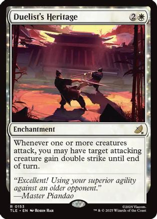 Duelist's Heritage (TLE-153) [Avatar: The Last Airbender: Eternal-Legal] Foil MTG Single Wizards of the Coast
