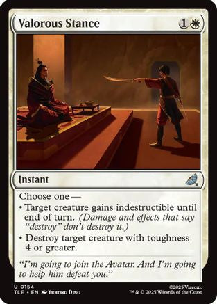 Valorous Stance (TLE-154) [Avatar: The Last Airbender: Eternal-Legal] Foil MTG Single Wizards of the Coast