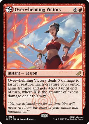 Overwhelming Victory (TLE-123) [Avatar: The Last Airbender: Eternal-Legal] Foil MTG Single Wizards of the Coast