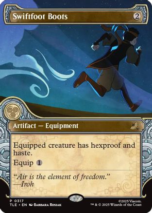 Swiftfoot Boots (Showcase) (TLE-317) [Avatar: The Last Airbender: Eternal-Legal] MTG Single Wizards of the Coast