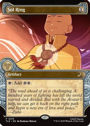 Sol Ring (Showcase) (TLE-316) [Avatar: The Last Airbender: Eternal-Legal] MTG Single Wizards of the Coast