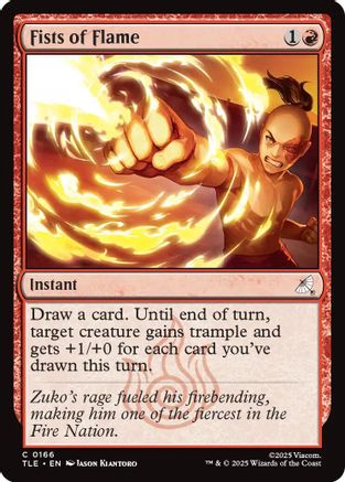 Fists of Flame (TLE-166) [Avatar: The Last Airbender: Eternal-Legal] MTG Single Wizards of the Coast
