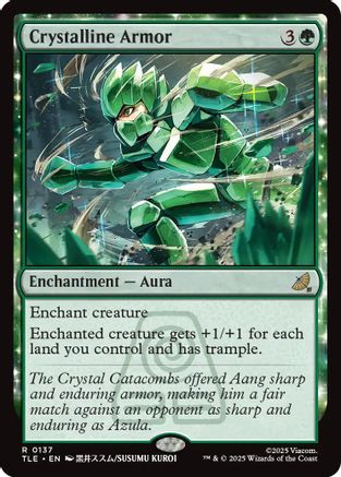 Crystalline Armor (TLE-137) [Avatar: The Last Airbender: Eternal-Legal] Foil MTG Single Wizards of the Coast